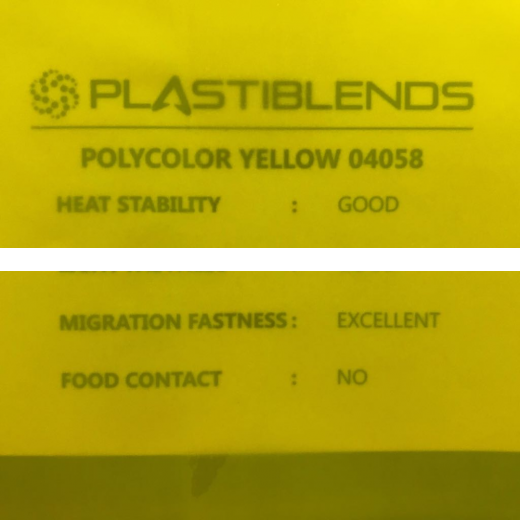 Суперконцентрат красителя желтый (MASTERBATCH POLYCOLOR YELLOW 04058)