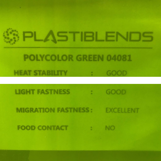 Суперконцентрат красителя зеленый (MASTERBATCH POLYCOLOR  GREEN 04081)
