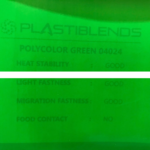 Суперконцентрат красителя зеленый (MASTERBATCH POLYCOLOR  GREEN 04024)