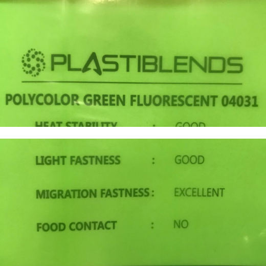 Мастербатч зеленый (MASTERBATCH POLYCOLOR GREEN FLUORESCENT 04031)